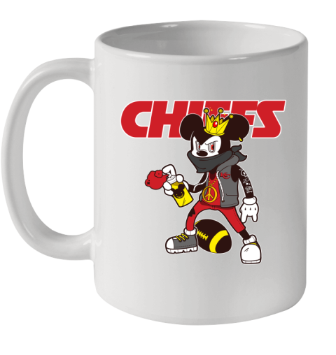 Kansas City Chiefs NFL Football Mickey Peace Sign Sports Ceramic Mug 11oz