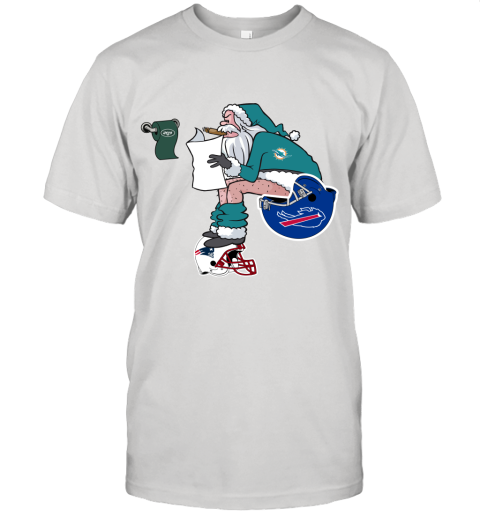 Santa Claus Miami Dolphins Shit On Other Teams Christmas Unisex Jersey Tee
