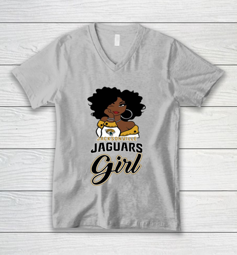 Jacksonville Jaguars Girl NFL V-Neck T-Shirt 4