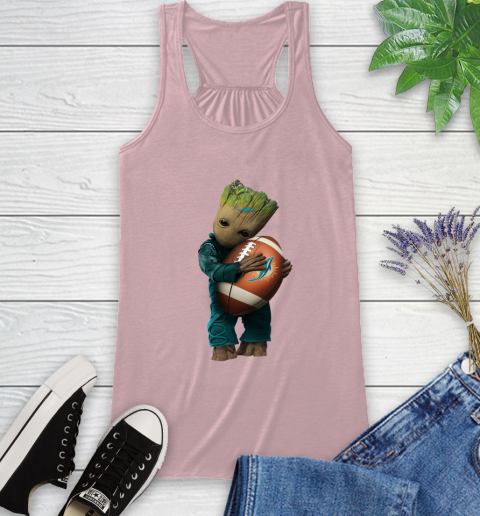 NFL Groot Guardians Of The Galaxy Football Sports Miami Dolphins Racerback Tank 11
