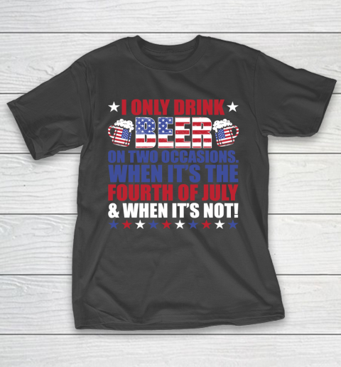 Beer Lover Funny Shirt Beer Fourth Of July T-Shirt