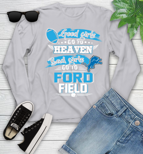 Detroit Lions NFL Bad Girls Go To Ford Field Shirt Youth Long Sleeve 5
