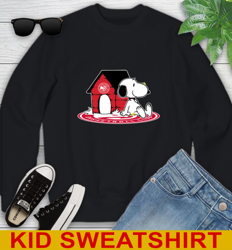 NBA Basketball Atlanta Hawks Snoopy The Peanuts Movie Shirt Youth Sweatshirt 2