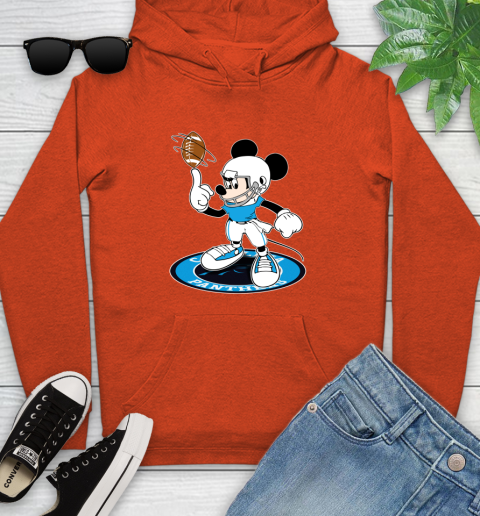 NFL Football Carolina Panthers Cheerful Mickey Disney Shirt Youth Hoodie 5