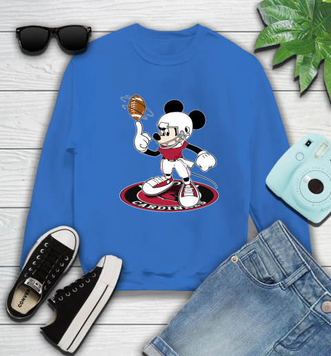 NFL Football Arizona Cardinals Cheerful Mickey Disney Shirt fish pond Sweatshirt 9