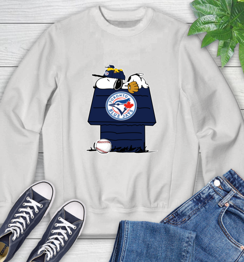 MLB Toronto Blue Jays Snoopy Woodstock The Peanuts Movie Baseball T Shirt Sweatshirt