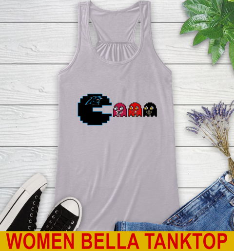 Carolina Panthers NFL Football Pac Man Champion Racerback Tank 5