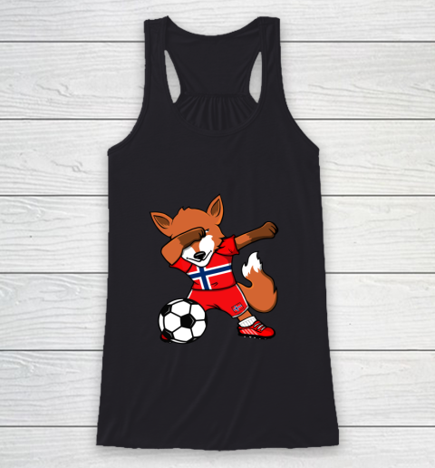 Dabbing Fox Norway Soccer Fans Jersey Norwegian Football Fan Racerback Tank