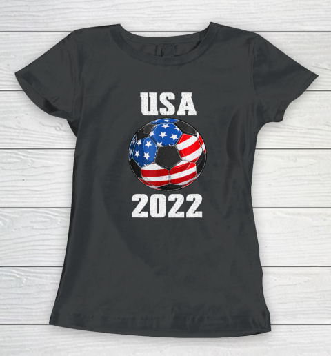 USA Flag Jersey USA American Soccer Team 2022 Football Women's T-Shirt