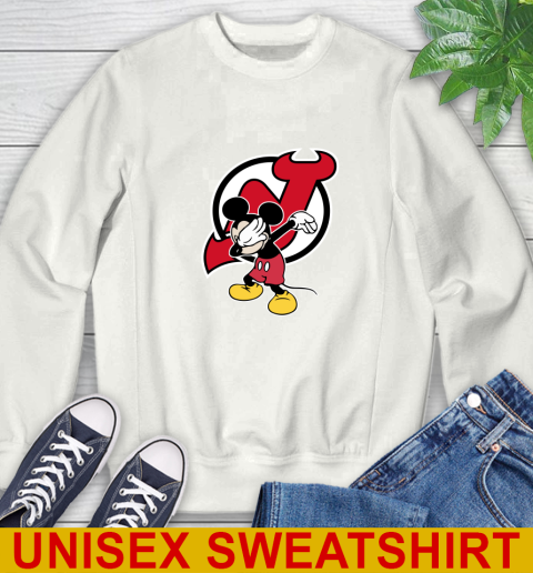 New Jersey Devils NHL Hockey Dabbing Mickey Disney Sports Sweatshirt