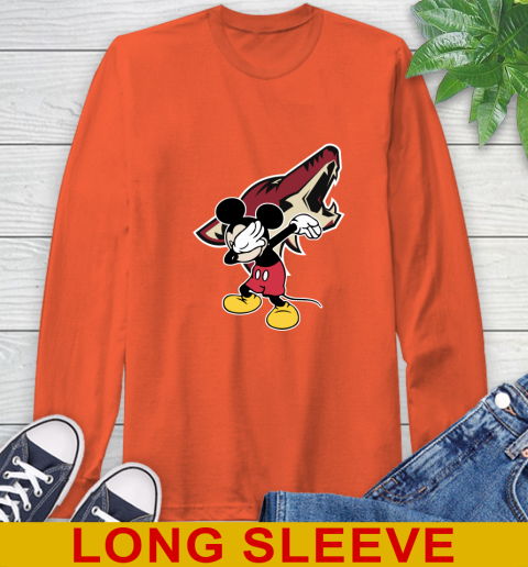 Arizona Coyotes NHL Hockey Dabbing Mickey Disney Sports Long Sleeve T-Shirt 5