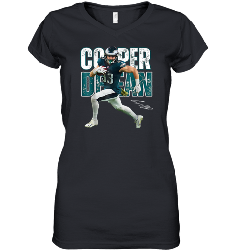 Cooper Dejean Philadelphia Eagles Women's V-Neck T-Shirt Cooper Dejean Philadelphia Eagles Women's V-Neck T-Shirt
