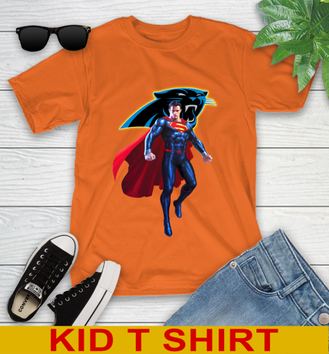 NFL Superman DC Sports Football Carolina Panthers Youth T-Shirt 7
