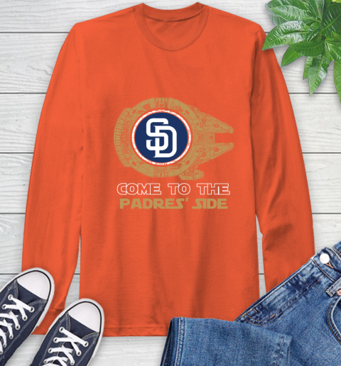 MLB Come To The San Diego Padres Side Star Wars Baseball Sports Long Sleeve T-Shirt 4