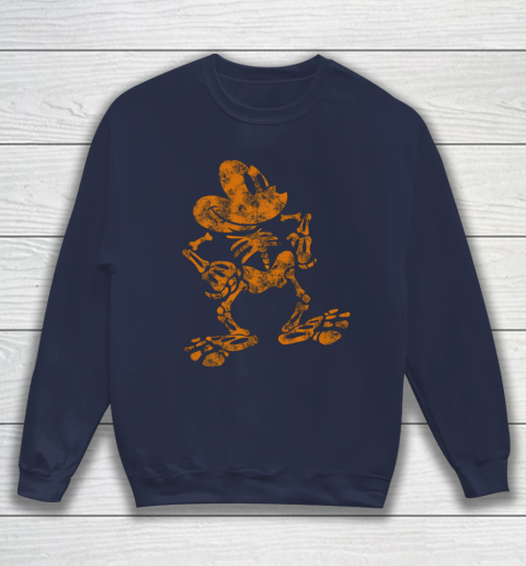 Juniors DISNEY Mickey Mouse Skeleton Glow In The Dark Black T-Shirt Size XL  NWT