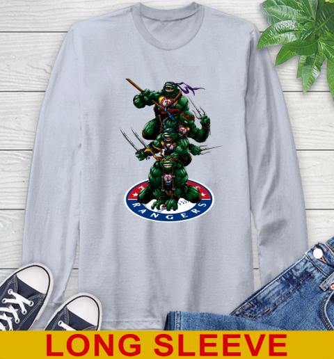 MLB Baseball Texas Rangers Teenage Mutant Ninja Turtles Shirt Long Sleeve T-Shirt 6
