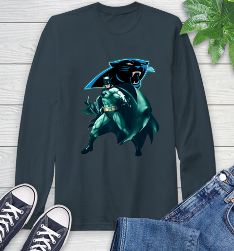 NFL Batman Football Sports Carolina Panthers Long Sleeve T-Shirt 8