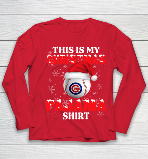 Chicago Cubs This Is My Christmas Pajama Shirt MLB Youth Long Sleeve 8