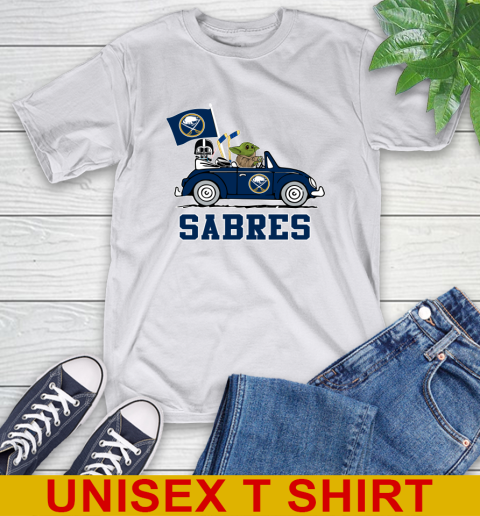 NHL Hockey Buffalo Sabres Darth Vader Baby Yoda Driving Star Wars Shirt T-Shirt 12