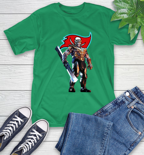 NFL Thanos Gauntlet Avengers Endgame Football Tampa Bay Buccaneers T-Shirt 7