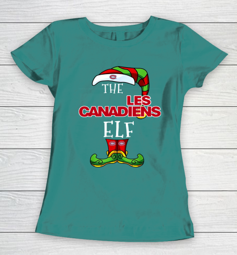 Montreal Canadiens Christmas ELF Funny NHL Women's T-Shirt 10