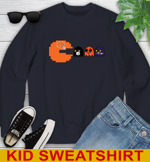 Cleveland Browns NFL Football Pac Man Champion Youth Sweatshirt 3