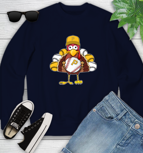 Pittsburgh Pirates Turkey thanksgiving Youth Sweatshirt 3