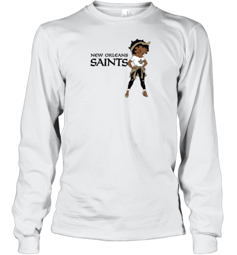 Betty Boop New Orleans Saints Long Sleeve T-Shirt