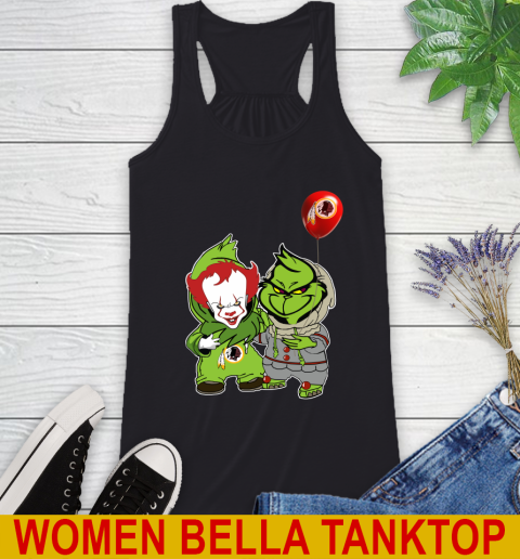 Washington Redskins Baby Pennywise Grinch Christmas NFL Football Racerback Tank 2