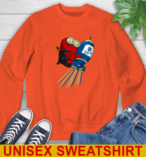 MLB Baseball Kansas City Royals Deadpool Minion Marvel Shirt Sweatshirt 3