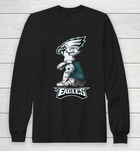 NFL Football My Cat Loves Philadelphia Eagles Long Sleeve T-Shirt