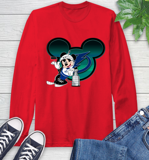 NHL Tampa Bay Lightning Stanley Cup Mickey Mouse Disney Hockey T Shirt Long Sleeve T-Shirt 10