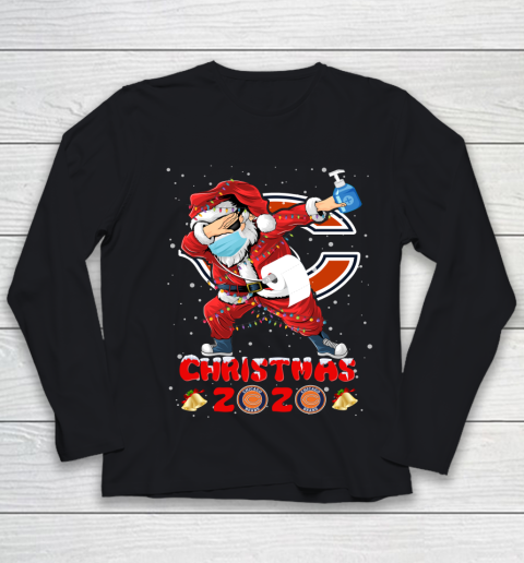 Chicago Bears Funny Santa Claus Dabbing Christmas 2020 NFL Youth Long Sleeve