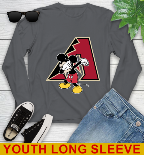 Arizona Diamondbacks MLB Baseball Dabbing Mickey Disney Sports Youth Long Sleeve 9