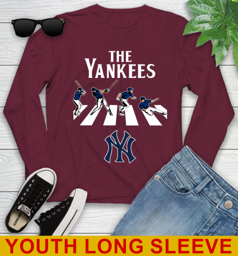 MLB Baseball New York Yankees The Beatles Rock Band Shirt Youth Long Sleeve 6