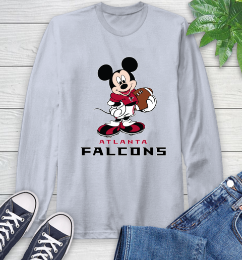 NFL Football Atlanta Falcons Cheerful Mickey Mouse Shirt Long Sleeve T-Shirt 6