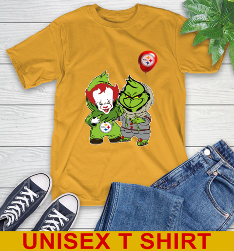 Pittsburgh Steelers Baby Pennywise Grinch Christmas NFL Football T-Shirt 3