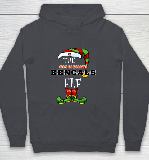 Cincinnati Bengals Christmas ELF Funny NFL Youth Hoodie 5