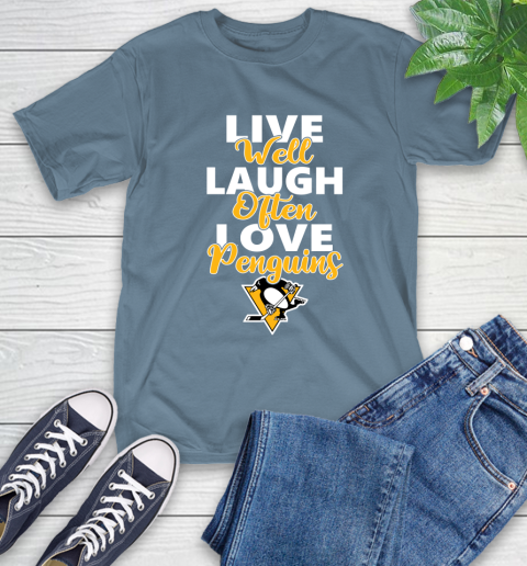 NHL Hockey Pittsburgh Penguins Live Well Laugh Often Love Shirt T-Shirt 10 NHL Hockey Pittsburgh Penguins Live Well Laugh Often Love Shirt T-Shirt - Image 10