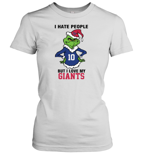 I Hate People But I Love My Giants New York Giants NFL Teams Women's T-Shirt