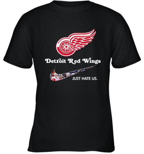 NHL Team Detroit Red Wings x Nike Just Hate Us Hockey Youth T-Shirt