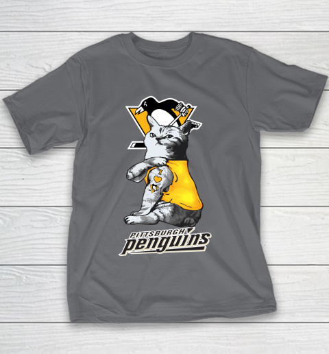 NHL My Cat Loves Pittsburgh Penguins Hockey Youth T-Shirt 5