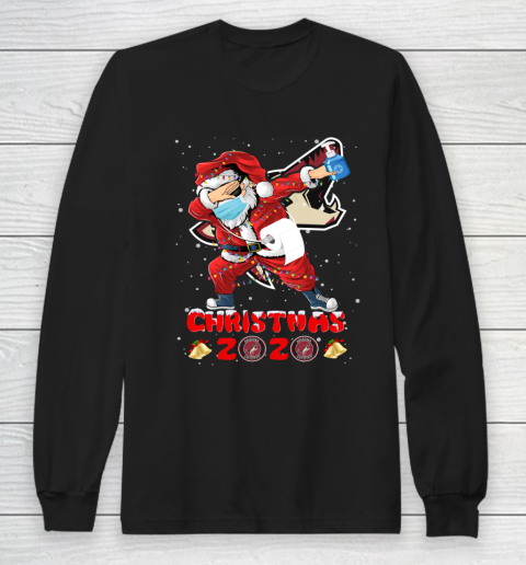 Arizona Coyotes Funny Santa Claus Dabbing Christmas 2020 NHL Long Sleeve T-Shirt
