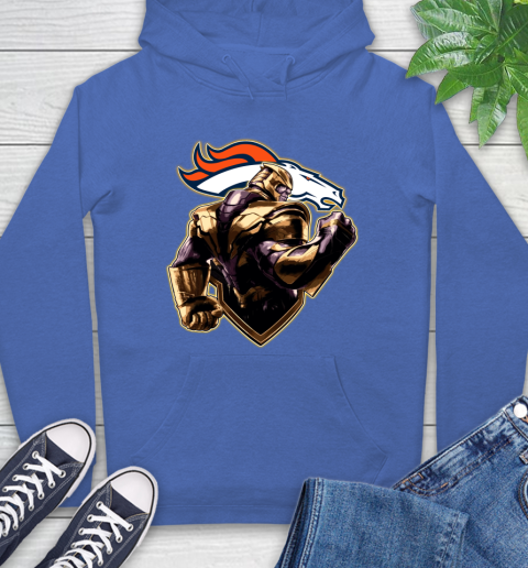 NFL Thanos Avengers Endgame Football Sports Denver Broncos Hoodie 9