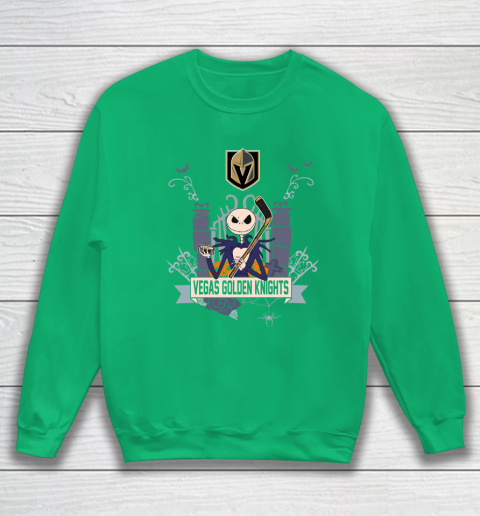 NHL Vegas Golden Knights Hockey Jack Skellington Halloween Sweatshirt 5