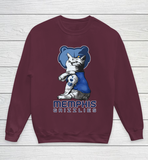 NBA Basketball My Cat Loves Memphis Grizzlies Youth Sweatshirt 4
