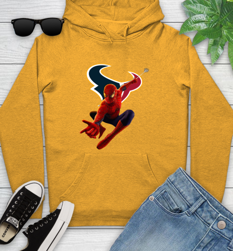 NFL Spider Man Avengers Endgame Football Houston Texans Youth Hoodie 3