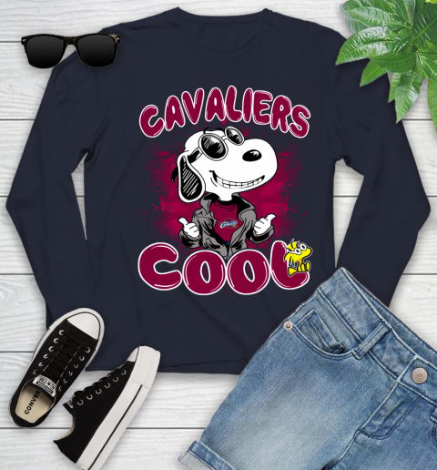 NBA Basketball Cleveland Cavaliers Cool Snoopy Shirt Youth Long Sleeve 2