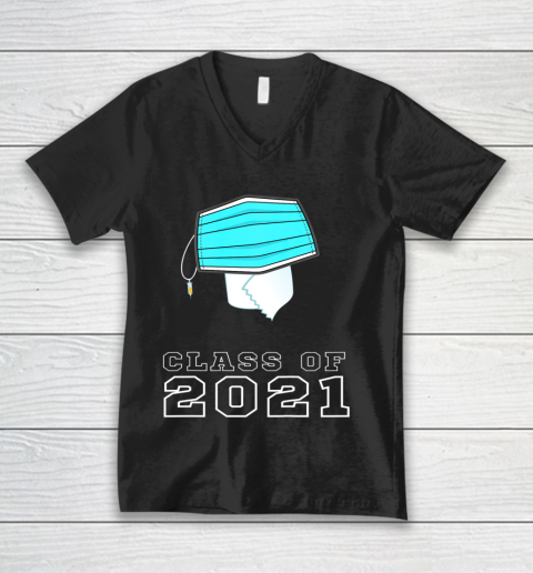 Class of 2021 Graduation Cap V-Neck T-Shirt