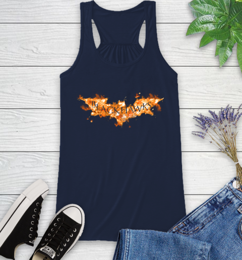 NHL Chicago Blackhawks Batman Logo DC Hockey Sports Shirts Racerback Tank 10